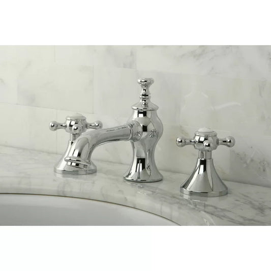 English Country Widespread Faucet 2-Handle Bathroom Faucet with Drain Assembly