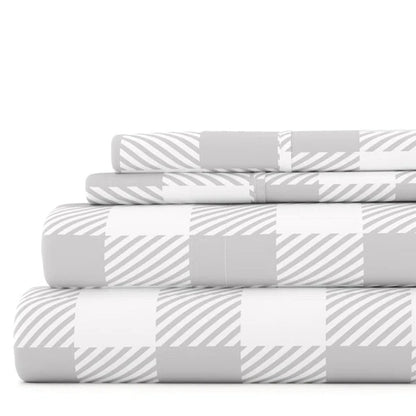 Mitchellville Country Plaid Pattern Microfiber Sheet Set