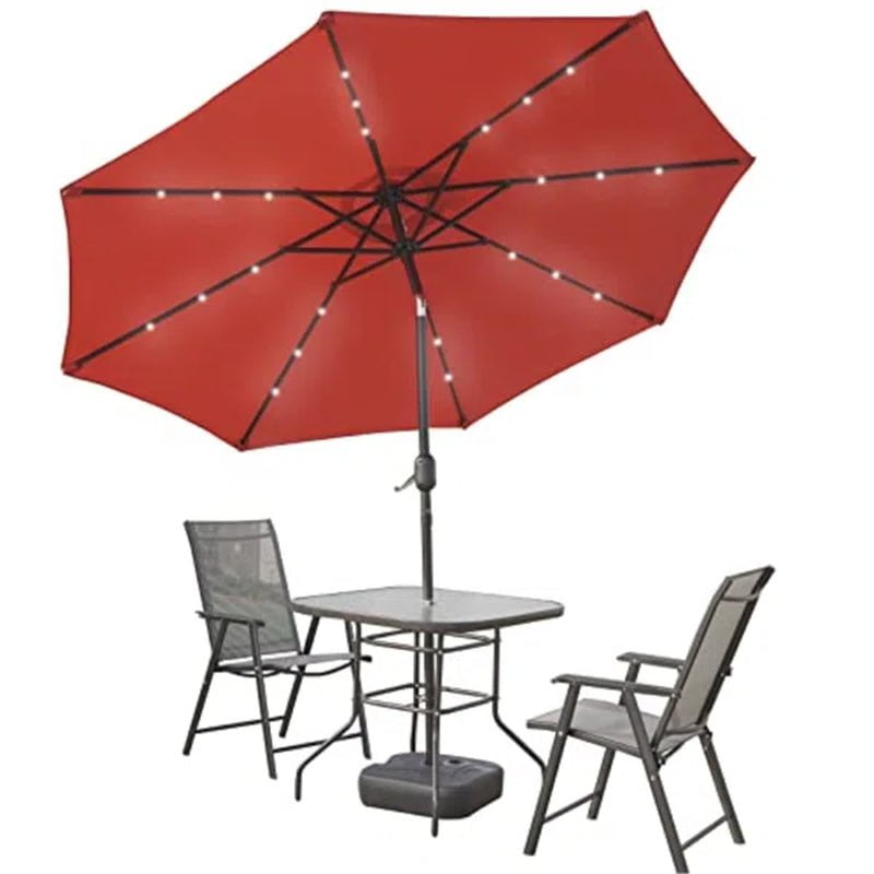 Franzius 8.86' Patio Market Umbrella with Solar Led Lights