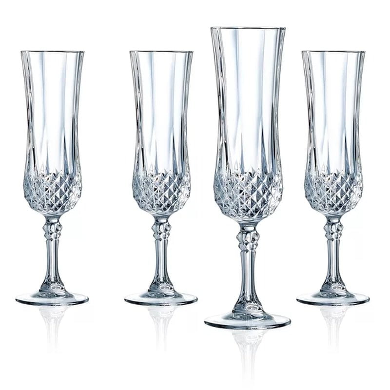 Longchamp 4.5 Oz. Lead Free Crystal Flute Set