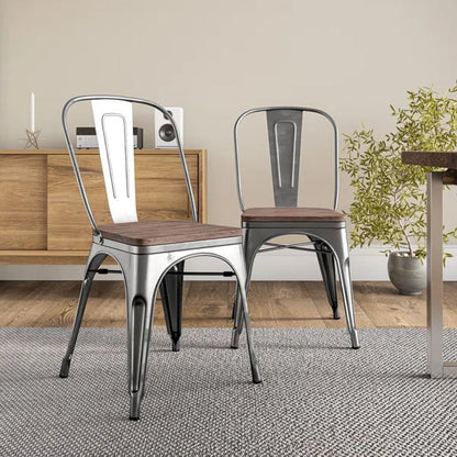 Linzy Slat Back Stacking Side Chair