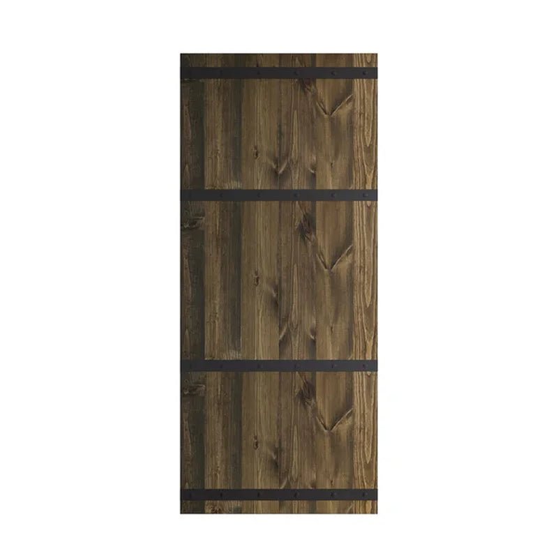 Paneled Wood Castle Series Barn Door with Installation Hardware Kit