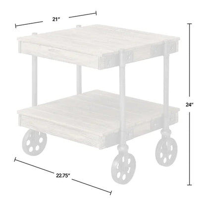 Factory 24'' Tall Floor Shelf End Table