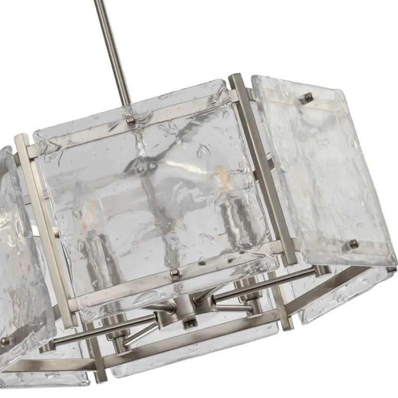 Leyla 6 - Light Dimmable Drum Chandelier
