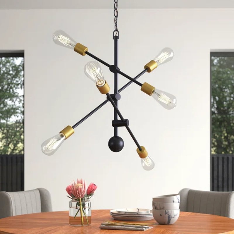 Signorelli 6 - Light Dimmable Sputnik Modern Linear Chandelier