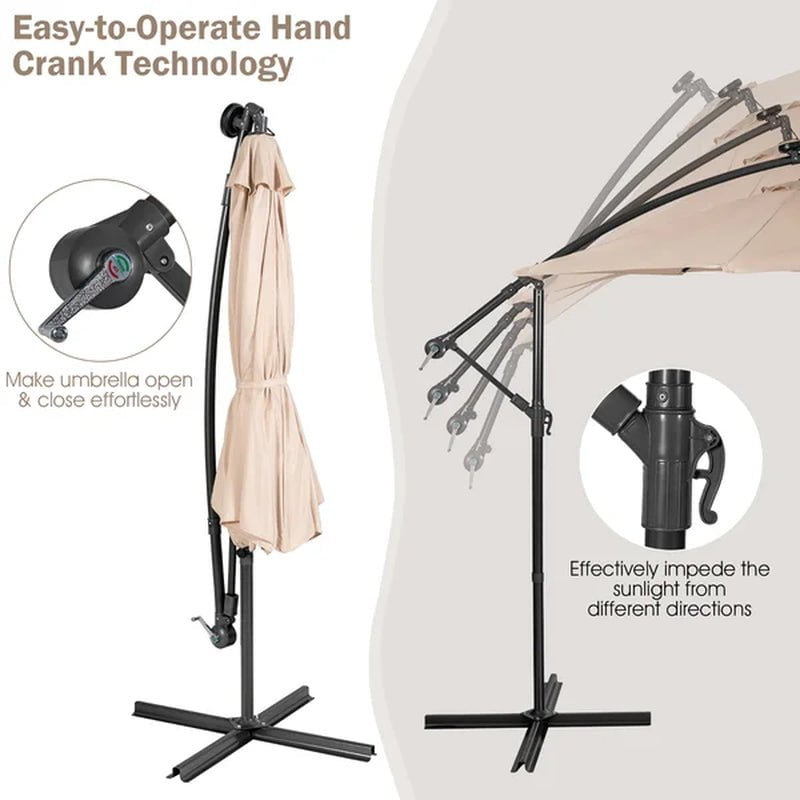 Goodspeed 120'' Lighted Cantilever Umbrella