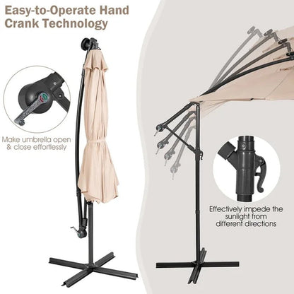 Goodspeed 120'' Lighted Cantilever Umbrella