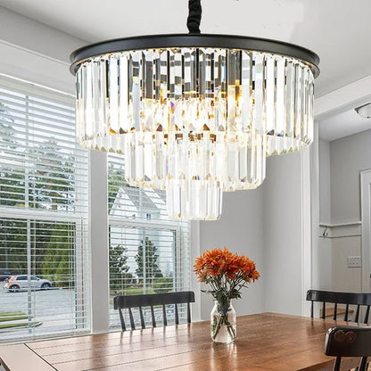 Geboe 6 - Light Dimmable Tiered Chandelier