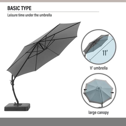 Ebonique 144'' Cantilever Umbrella