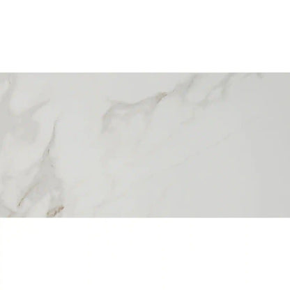 Carrara 12 In. X 24 In. Polished Porcelain Stone Look Floor and Wall Tile (16 Sq. Ft./Case)