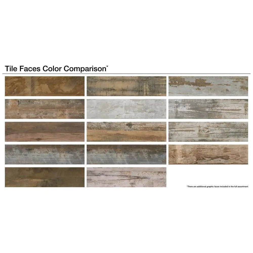 Montagna Wood Vintage Chic 6 In. X 24 In. Porcelain Floor and Wall Tile (14.53 Sq. Ft. / Case)