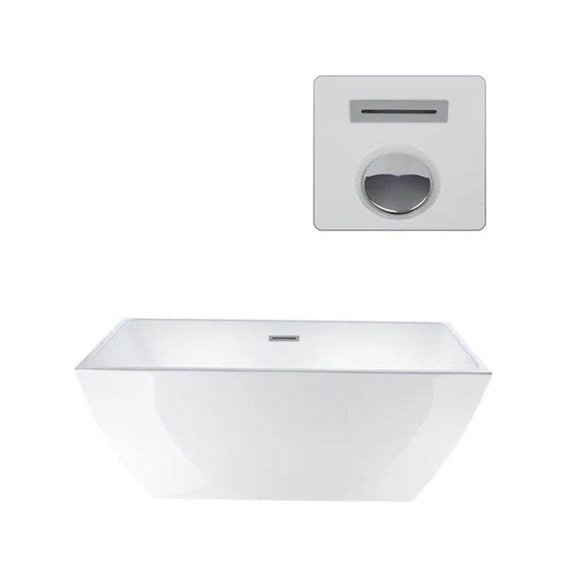 59.1'' X 29.5'' Freestanding Soaking Acrylic Bathtub