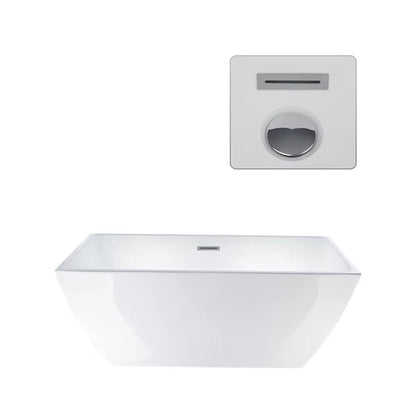 59.1'' X 29.5'' Freestanding Soaking Acrylic Bathtub