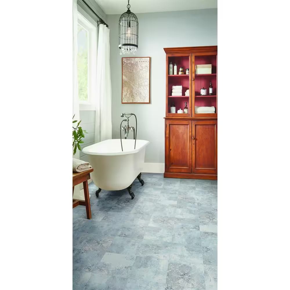 Universal Terracotta 3 MIL X 12 In. W X 12 In. L Peel and Stick Water Resistant Vinyl Tile Flooring (30 Sqft/Case)