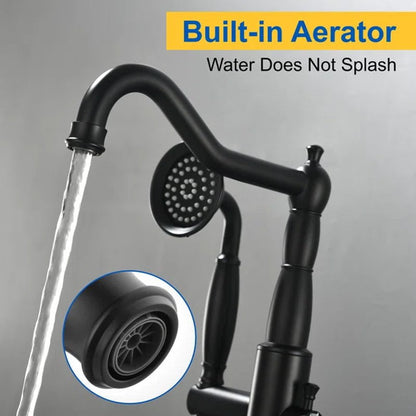 Single Handle Floor Mounted Freestanding Tub Filler with Handheld Shower