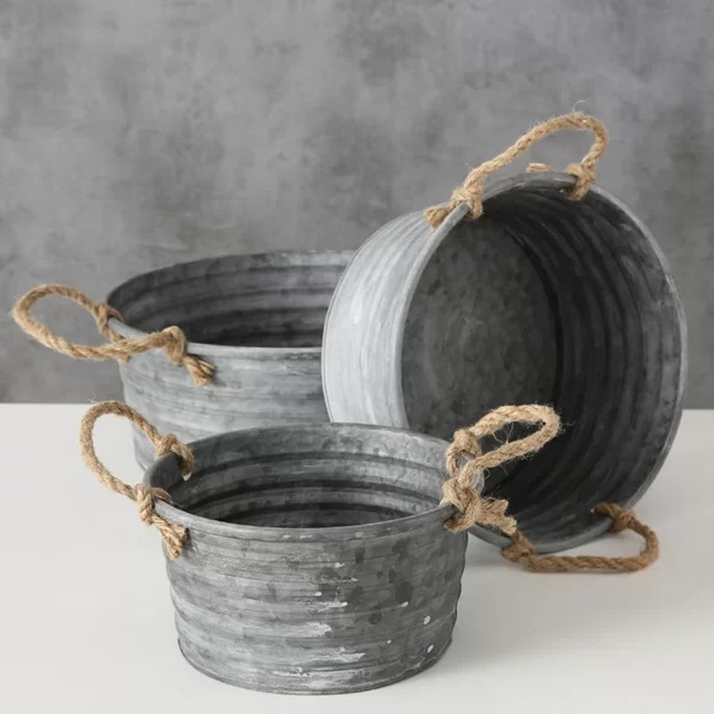 Sorensen 3-Piece Zinc Pot Planter Set