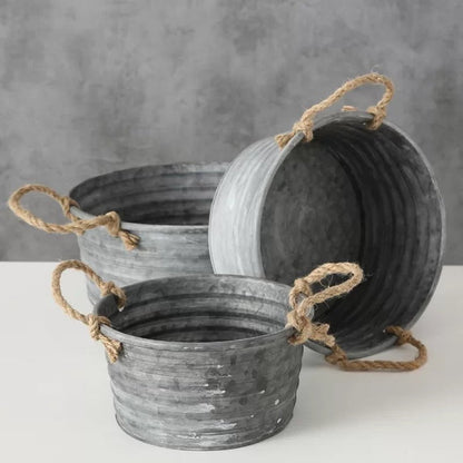 Sorensen 3-Piece Zinc Pot Planter Set