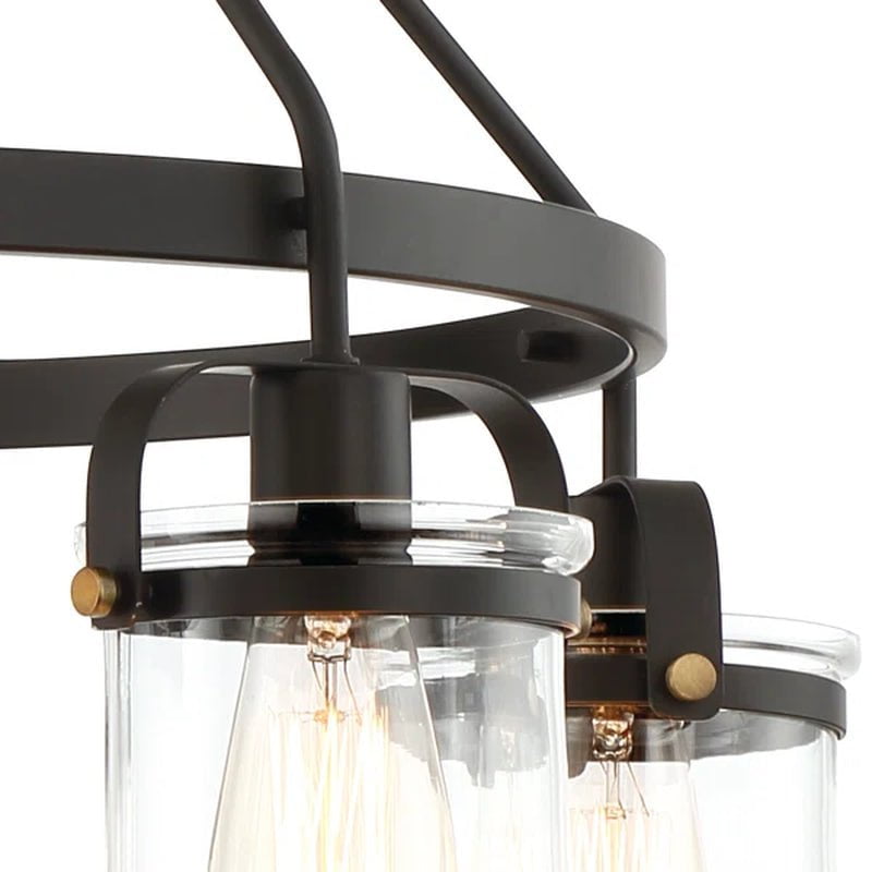 Georgetown 5 - Light Dimmable Wagon Wheel Chandelier