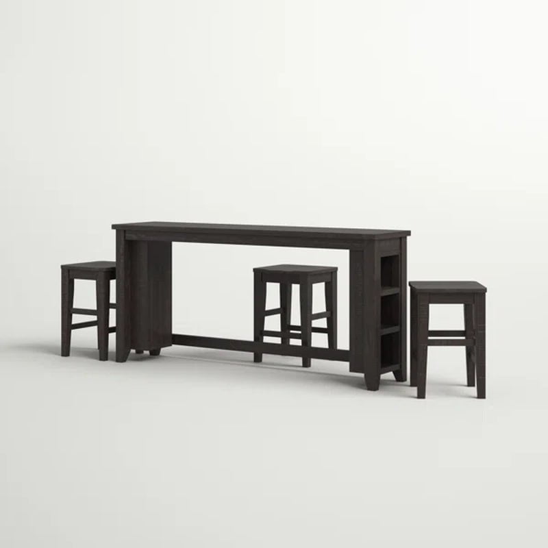 Flournoy 3 - Person Counter Height Pine Solid Wood Dining Set