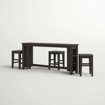 Flournoy 3 - Person Counter Height Pine Solid Wood Dining Set