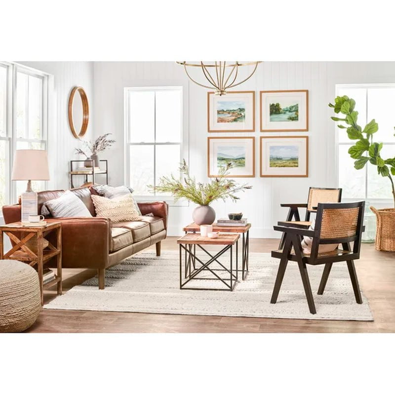 Cavallo 40'' H X 35.5'' W Iron Etagere Bookcase