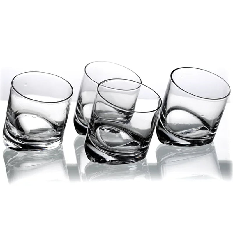Tilting 4 Piece 40 Oz. Whiskey Glass Set
