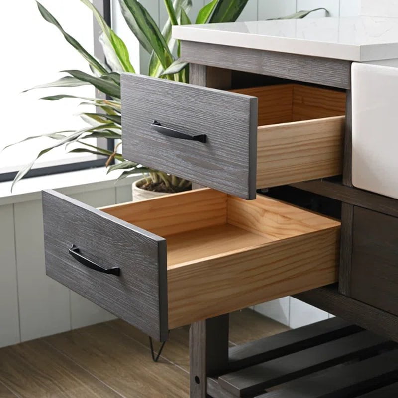 Mexborough 60'' Free-Standing Single Bathroom Vanity with Engineered Stone Vanity Top