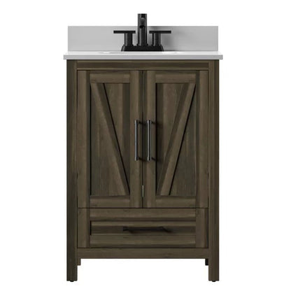 Brian 23.88'' Free-Standing Single Bathroom Vanity with Stone Vanity Top