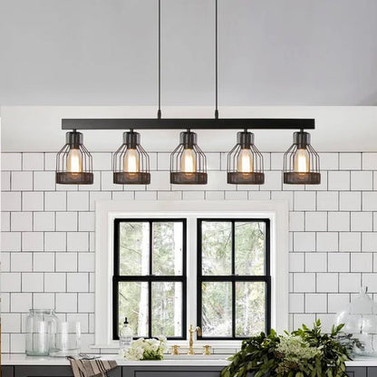 Motofumi 5 - Light Dimmable Kitchen Island Square / Rectangle Chandelier
