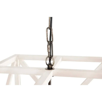 Sabrina 4 - Light Wood Lantern Geometric Chandelier