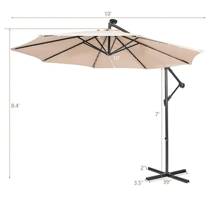 Goodspeed 120'' Lighted Cantilever Umbrella