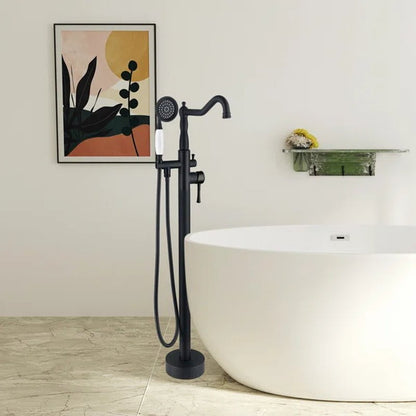 Double Handle Floor Mounted Freestanding Tub Filler