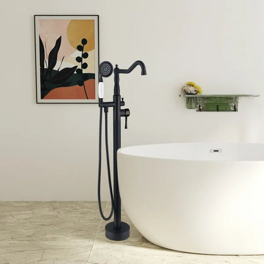 Double Handle Floor Mounted Freestanding Tub Filler