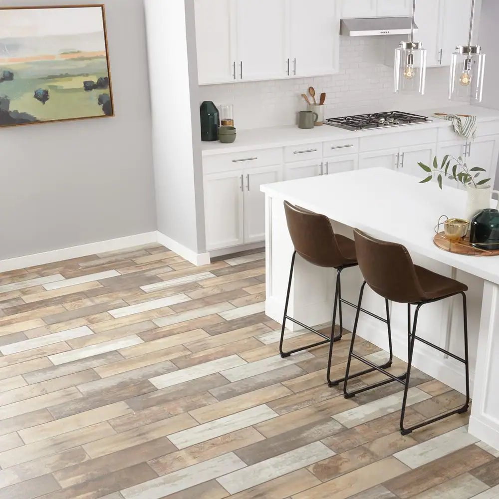 Montagna Wood Vintage Chic 6 In. X 24 In. Porcelain Floor and Wall Tile (14.53 Sq. Ft. / Case)