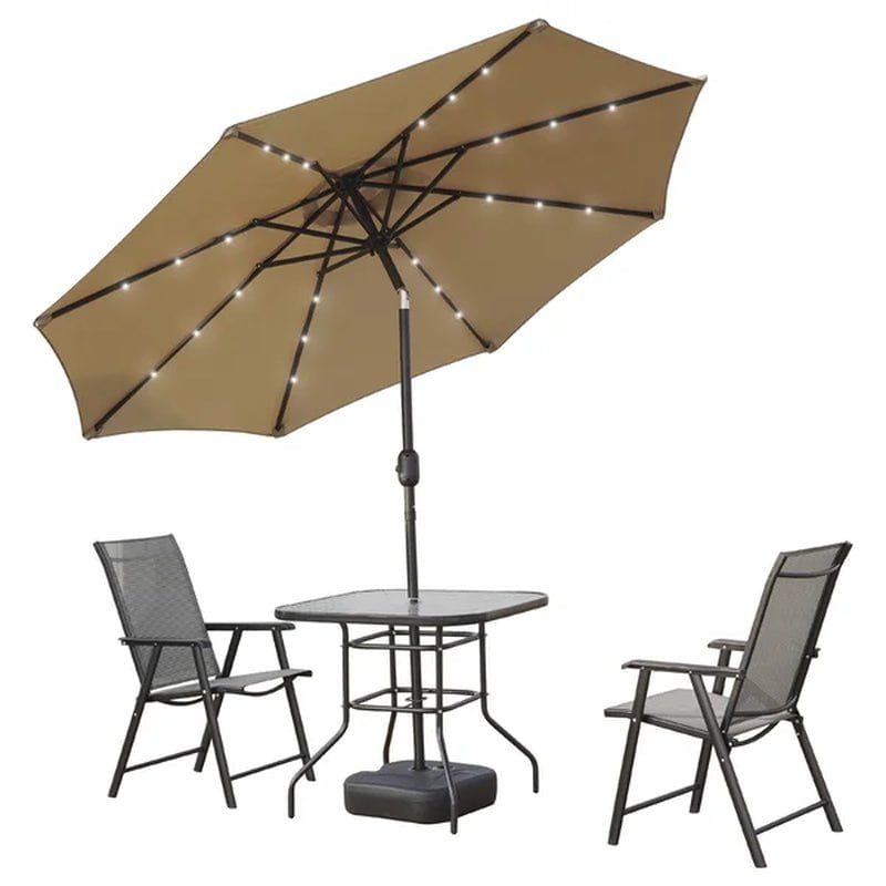 Franzius 8.86' Patio Market Umbrella with Solar Led Lights