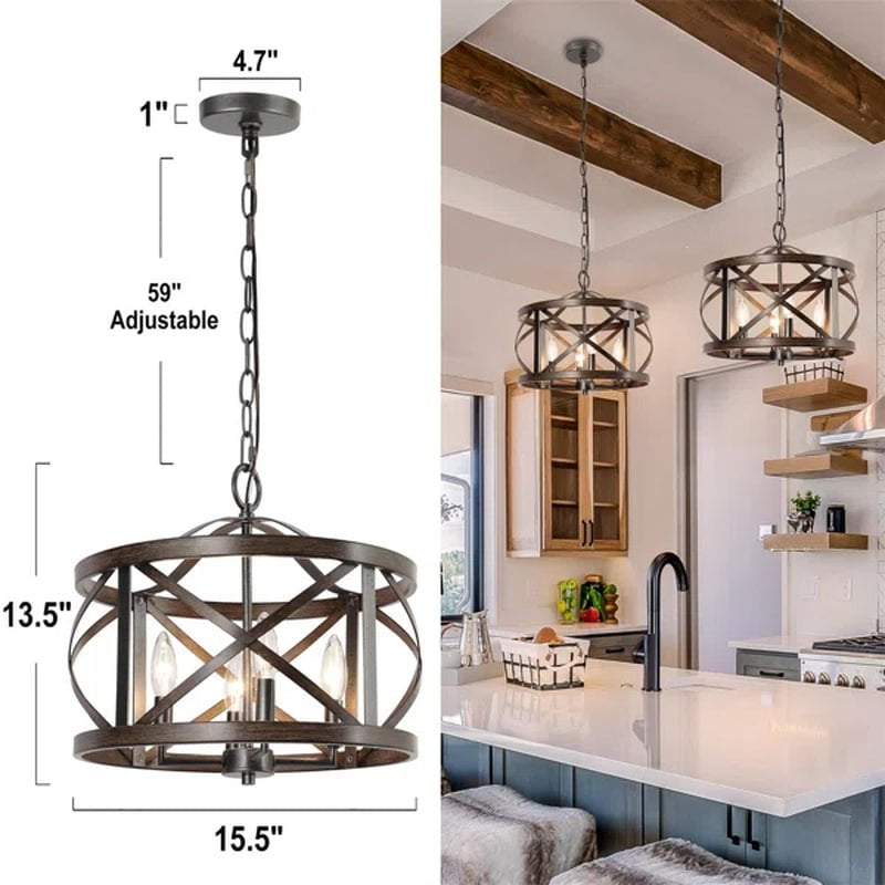 Ifill 4 - Light Dimmable Lantern Chandelier