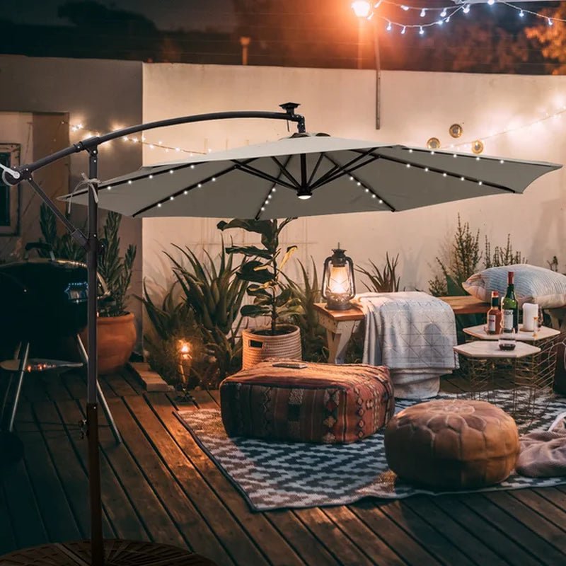 Fritts 120'' Lighted Cantilever Umbrella