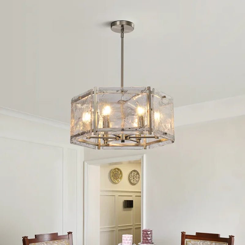 Leyla 6 - Light Dimmable Drum Chandelier