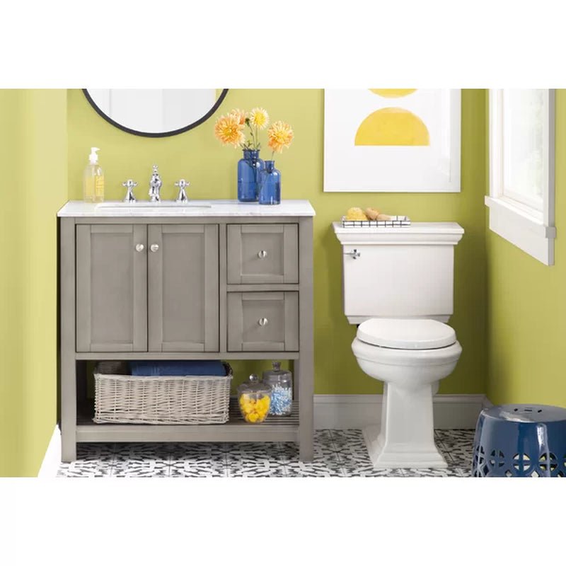 English Country Widespread Faucet 2-Handle Bathroom Faucet with Drain Assembly
