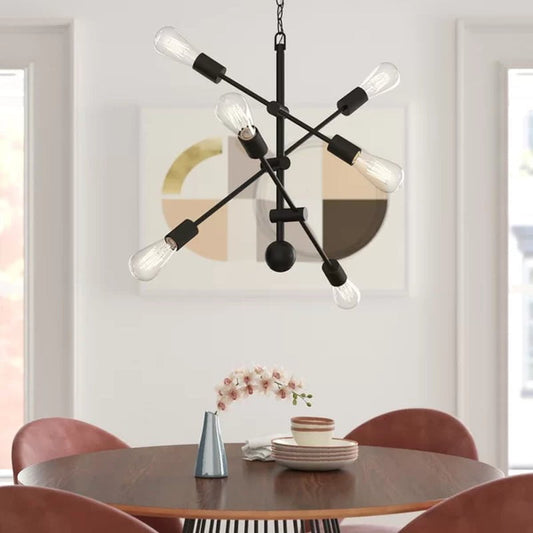 Signorelli 6 - Light Dimmable Sputnik Modern Linear Chandelier