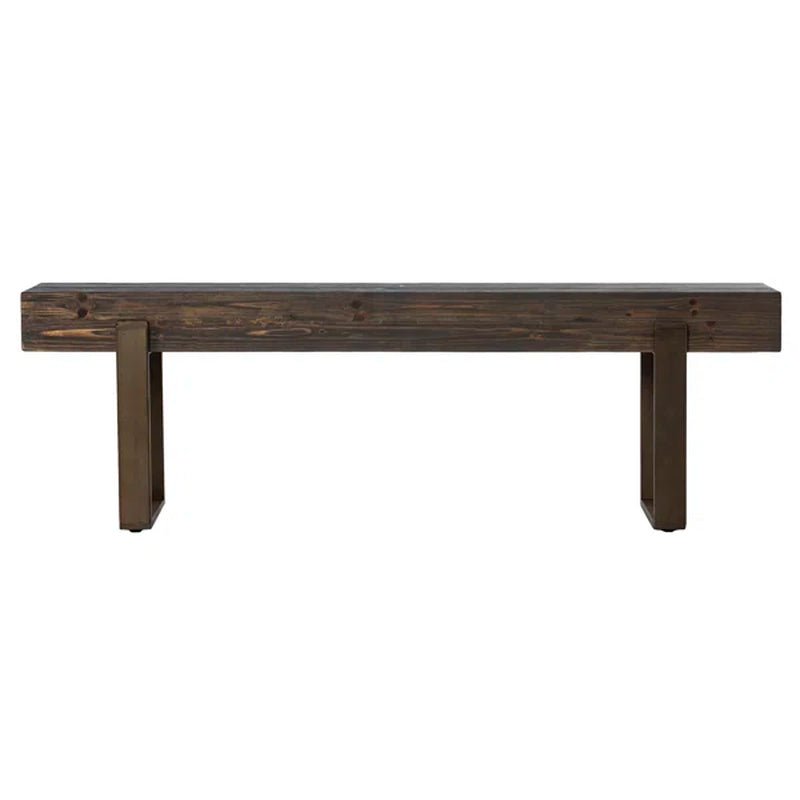 Radabaugh Rustic Industrial Reclaimed Wood Bench