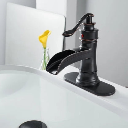 Single Hole Faucet Single-Handle Bathroom Faucet with Drain Assembly