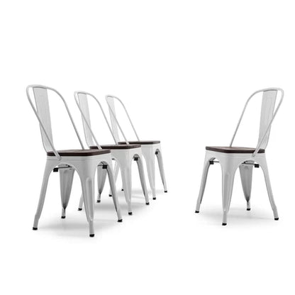 Linzy Slat Back Stacking Side Chair