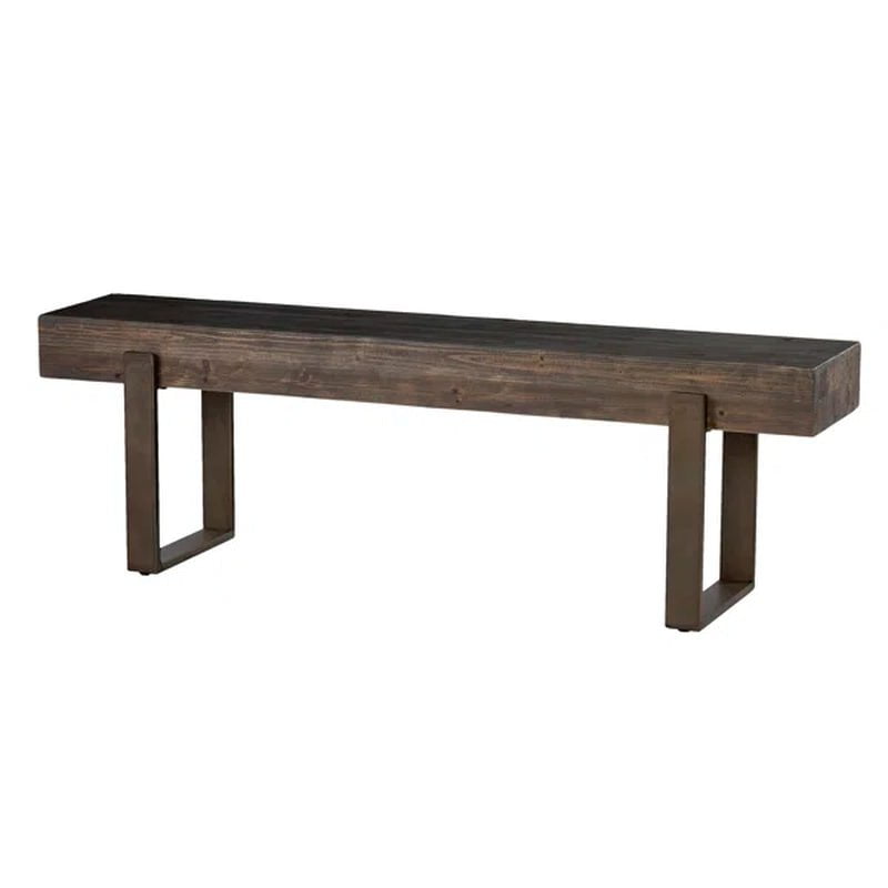 Radabaugh Rustic Industrial Reclaimed Wood Bench