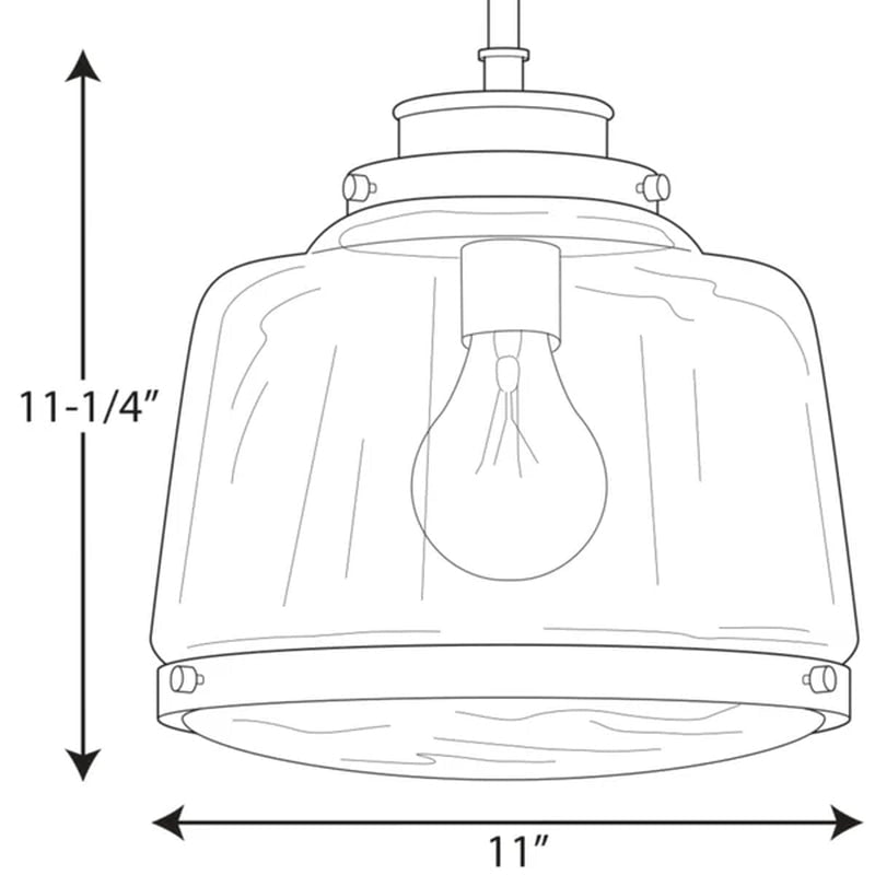 Lupe 1 - Light Single Schoolhouse Pendant