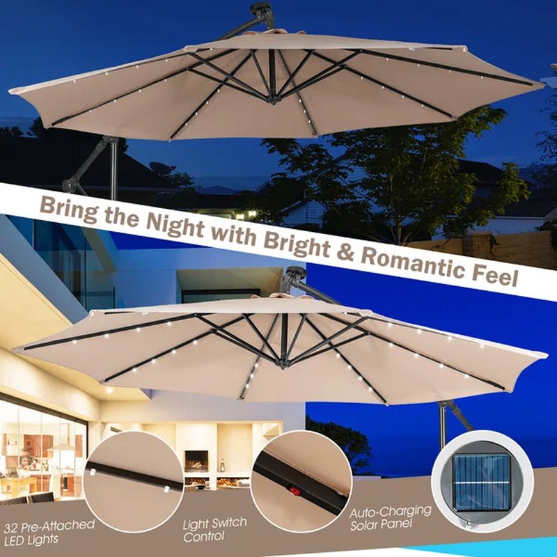 Goodspeed 120'' Lighted Cantilever Umbrella