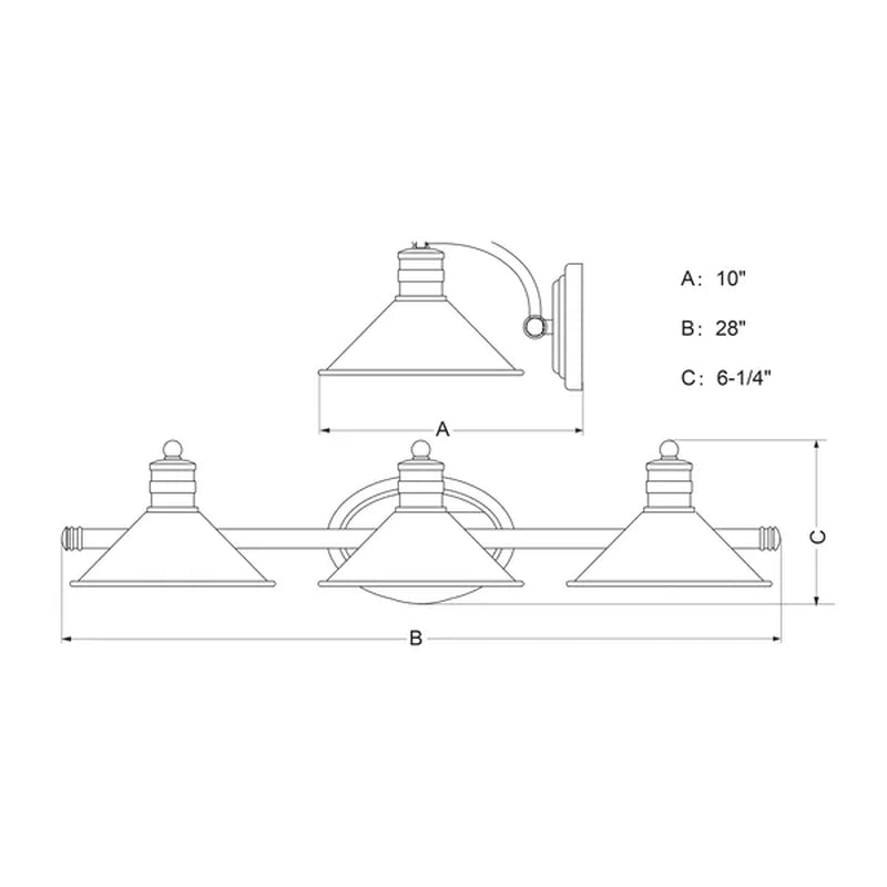 Tamar 3 - Light Dimmable Vanity Light