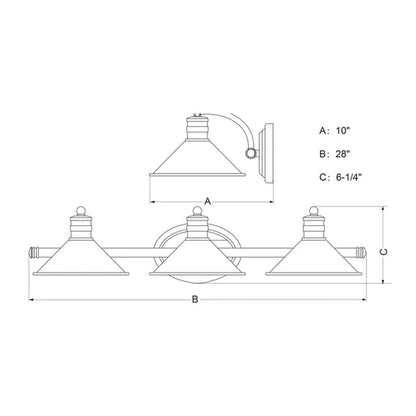 Tamar 3 - Light Dimmable Vanity Light