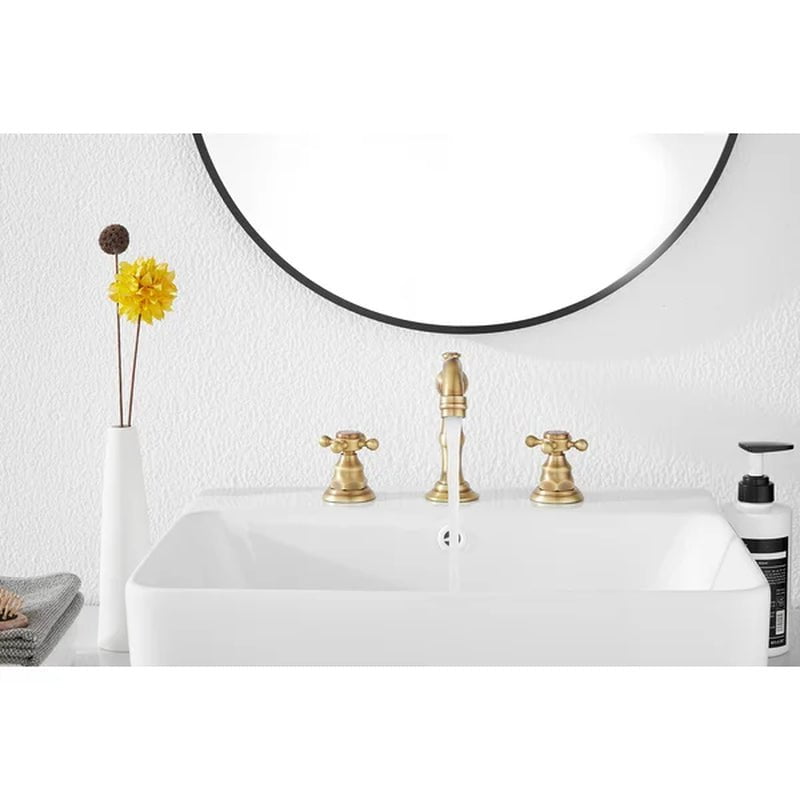 Widespread Faucet 2-Handle Bathroom Faucet with Drain Assembly