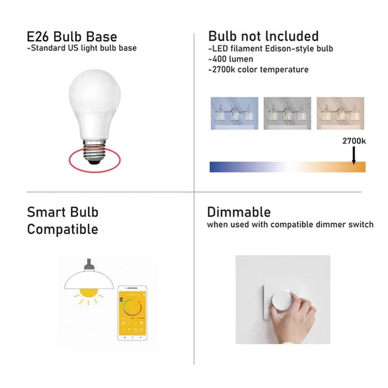 Zoraida 2 - Light Dimmable Vanity Light